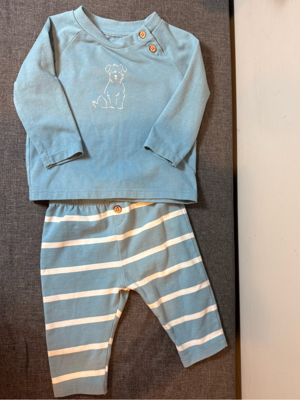 cloud island Blue and White Striped Leggings Set